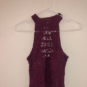 Burgundy prom dress